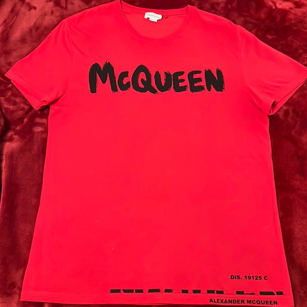 Red Alexander McQueen shirt